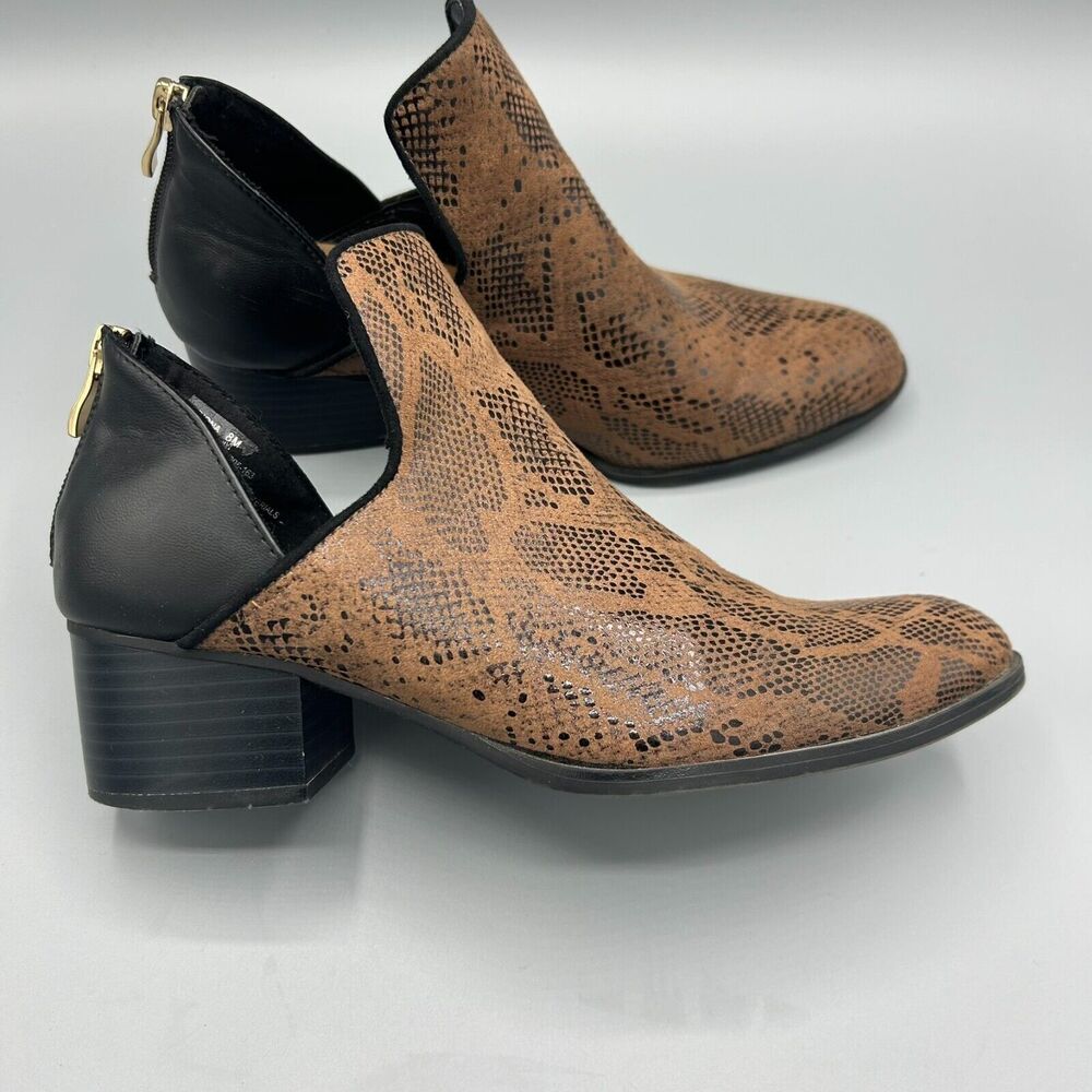 Andrew Geller Ankle Boots Women Block Heel Booties Casual Size 8M